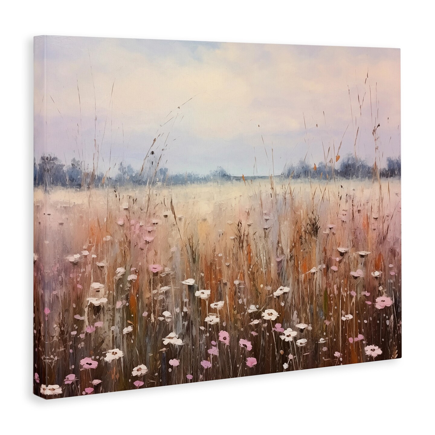 Stupell Industries Neutral Tone Wildflower Field Canvas Design by Arlington Prints