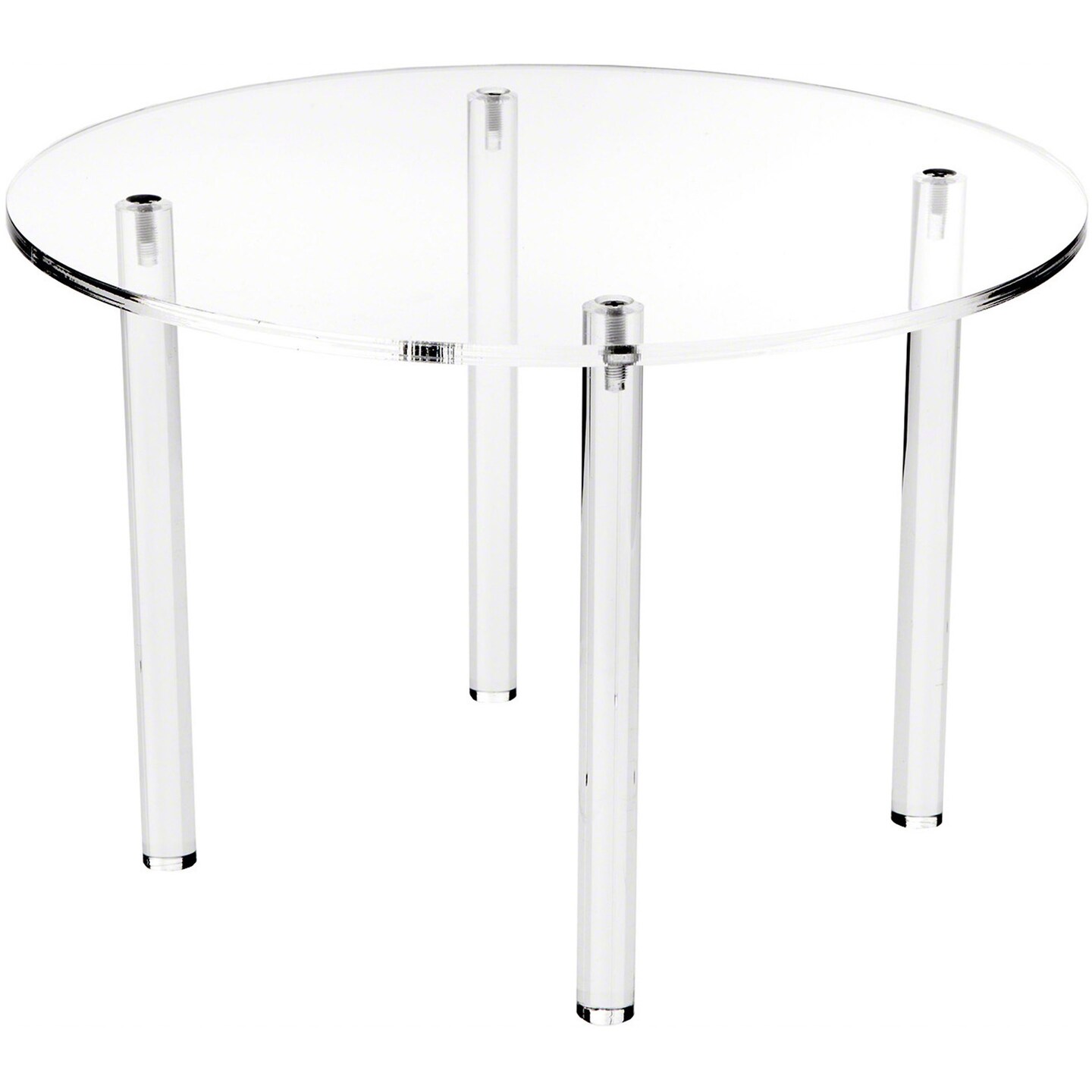 Plymor Clear Acrylic Round 4-Leg Display Riser, 8&#x22; H x 12&#x22; W