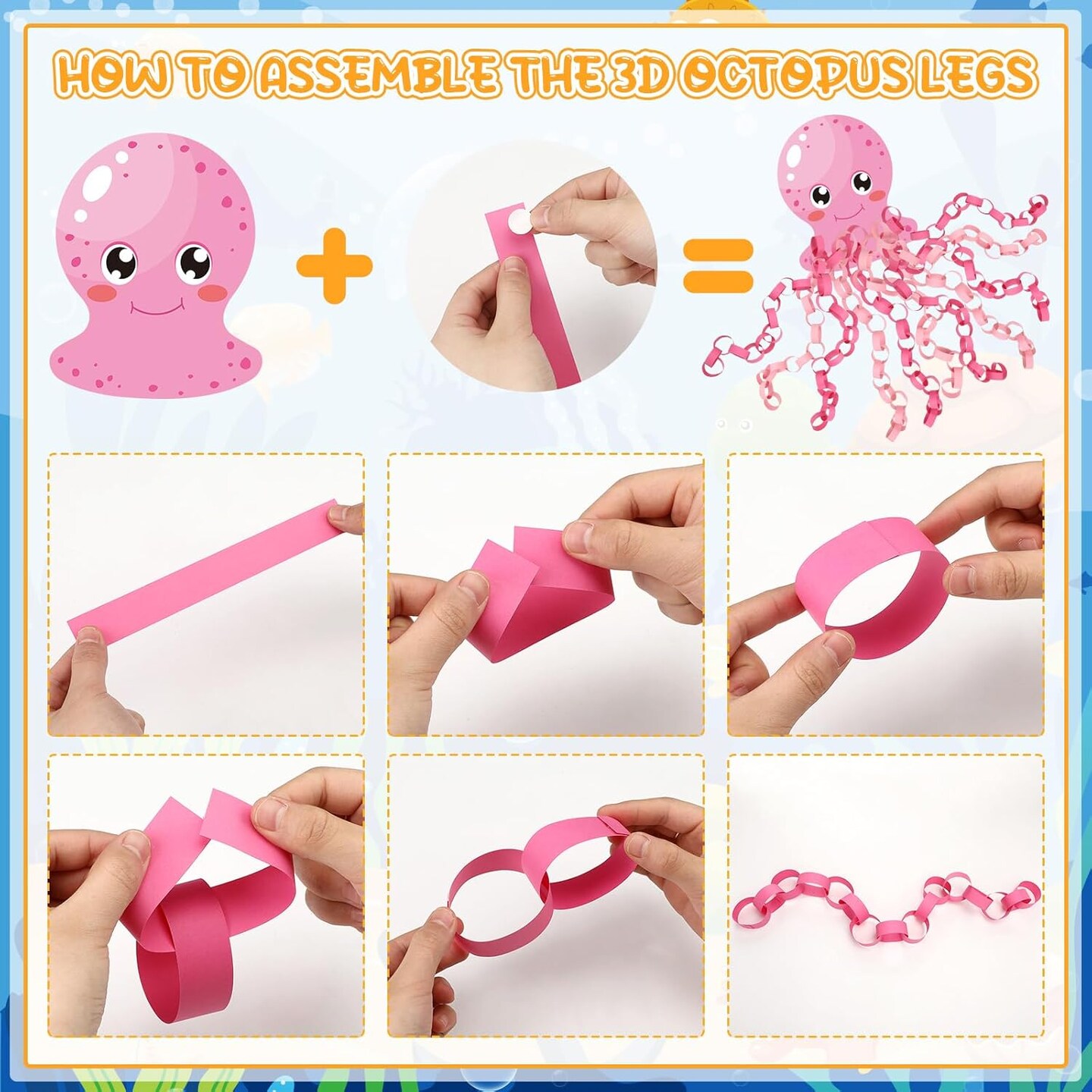 Ocean Classroom Decor Happy to Sea You Background Door Cover First Day of School DIY Octopus Door Banner Front Porch Sign for Back School Supplies Summer Party Decor
