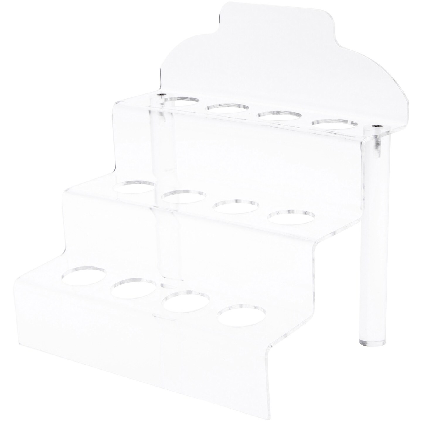 Plymor Clear Acrylic Display Stairs to Hold Eggs, Marbles, Balls or Spheres, 9.125&#x22; H x 8.75&#x22; W x 6.5&#x22; D (1.25&#x22; Circle)