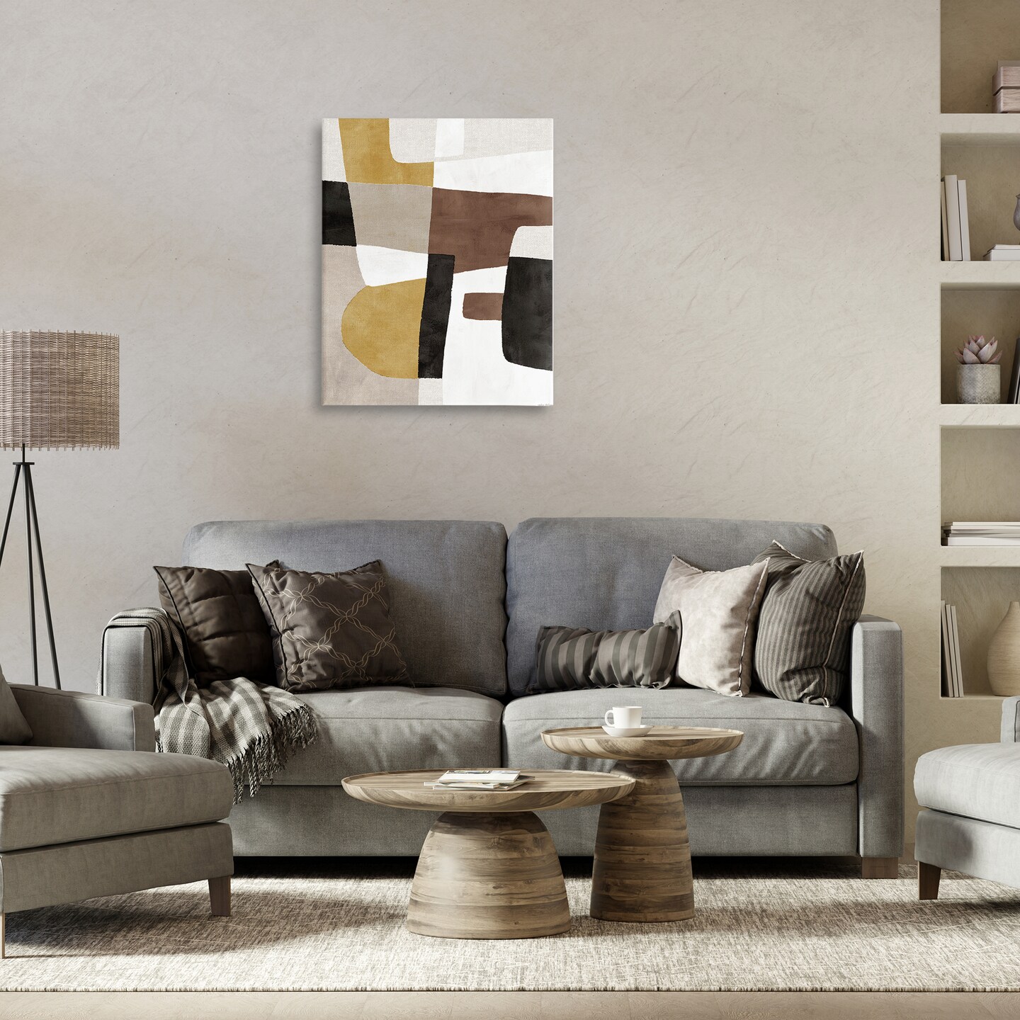 Stupell Industries Abstract Shapes in Earth Tones Canvas Design by Amber Sterling