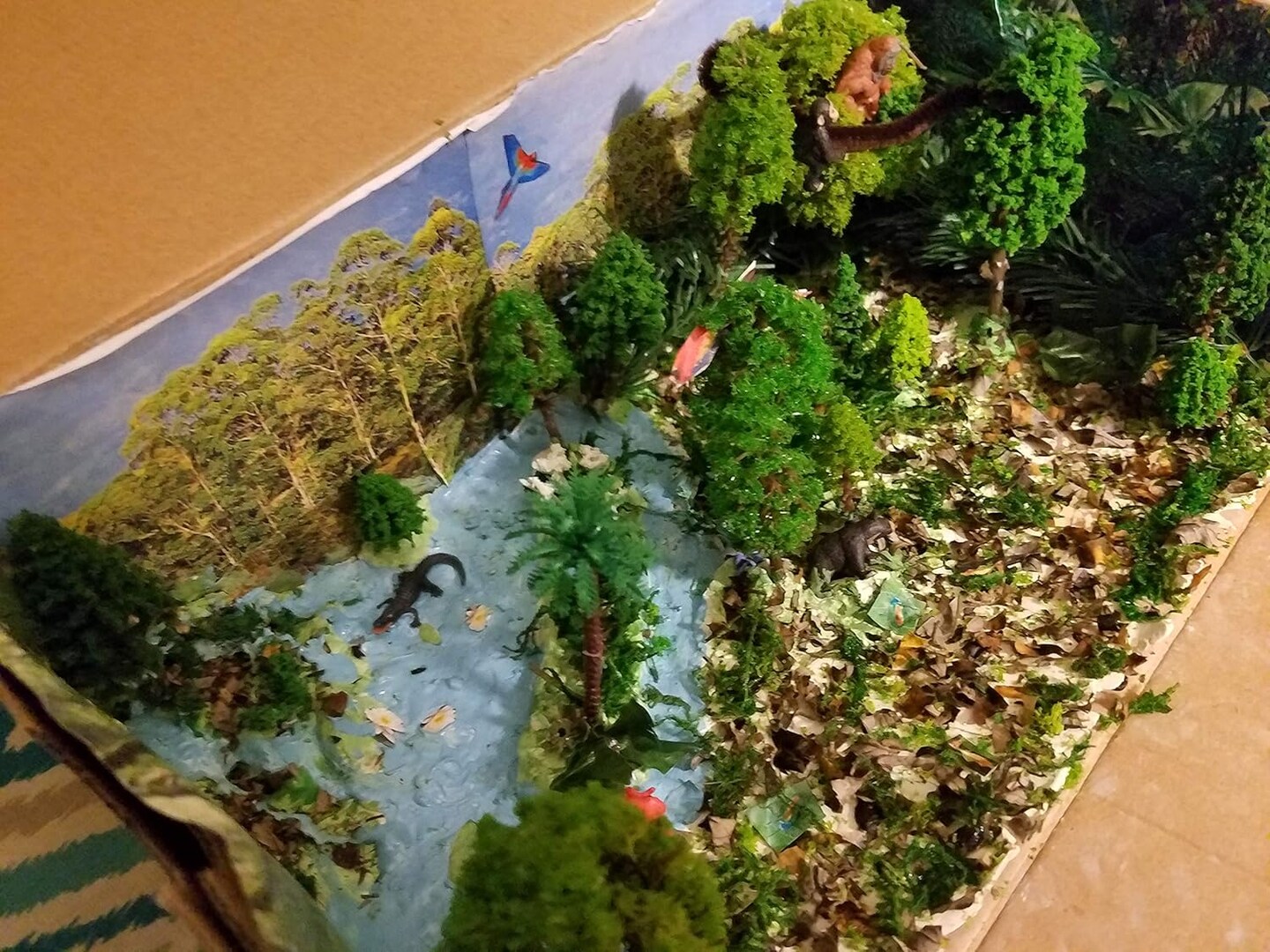 48pcs Animal Trees, Ho Scale Bushes with Animals Figures, Plastic Trees for Projects