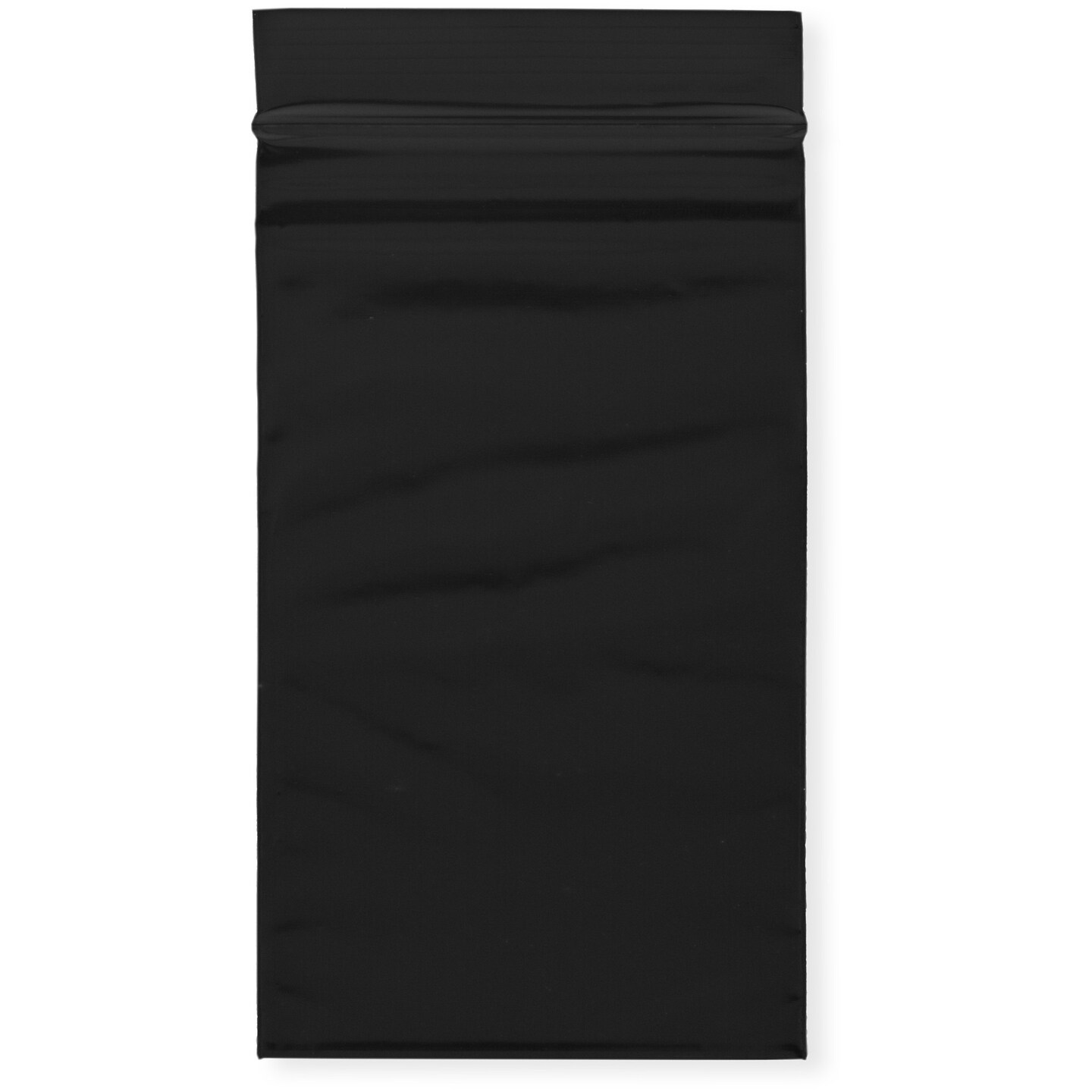 Plymor 3&#x22; x 5&#x22;, Black 2 Mil Zipper Reclosable Plastic Bags