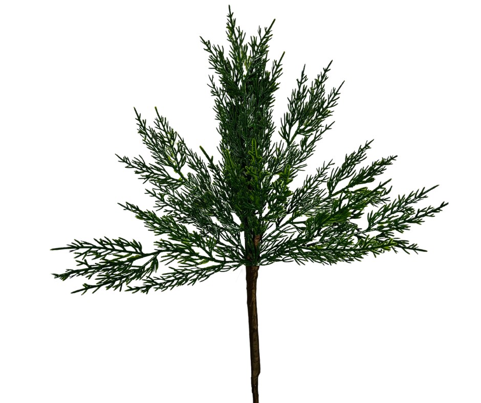 Elegant Artificial Cypress Stem/Spray - Lifelike Green Foliage for Versatile Decor-(XX7979)