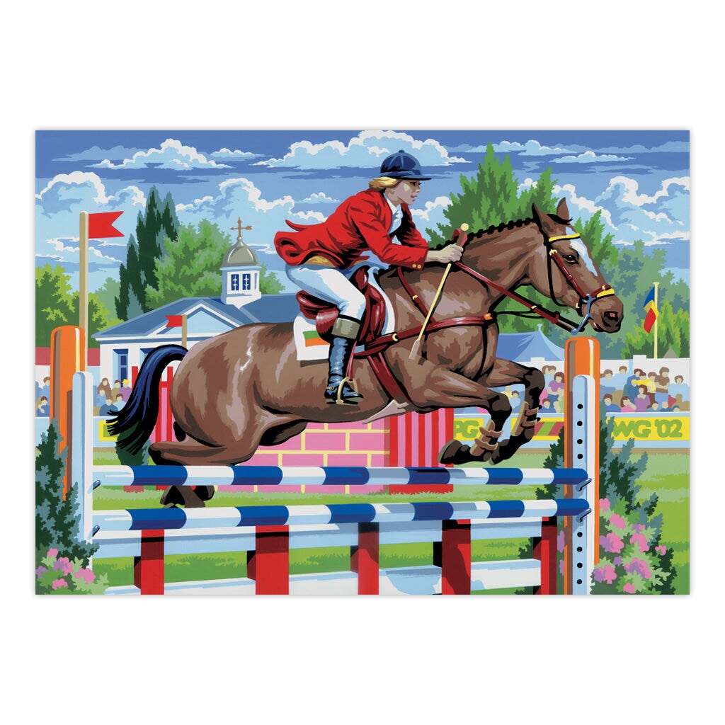 PJL18 | Painting by numbers&#x2122; 13pc 11.25&#x22; x 15.375&#x22; Show Jumping Painting Project