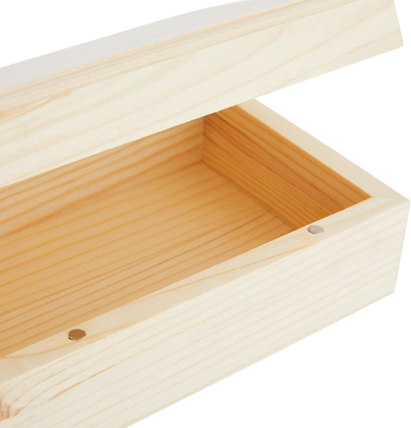 4-Pack Small Unfinished Wooden Boxes for Crafts with Hinged Magnetic Lid, Rectangular (5.5 x 3.5 x 2 in)