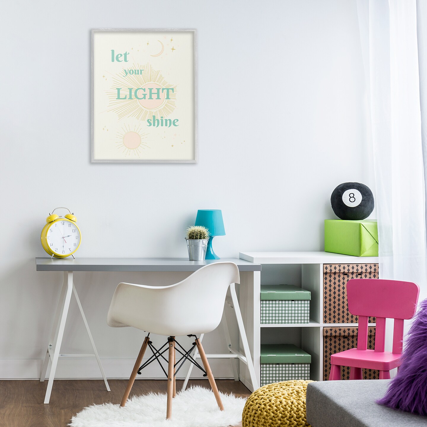 Stupell Industries Let Your Light Shine Framed Giclee Design by Sweet Melody Designs