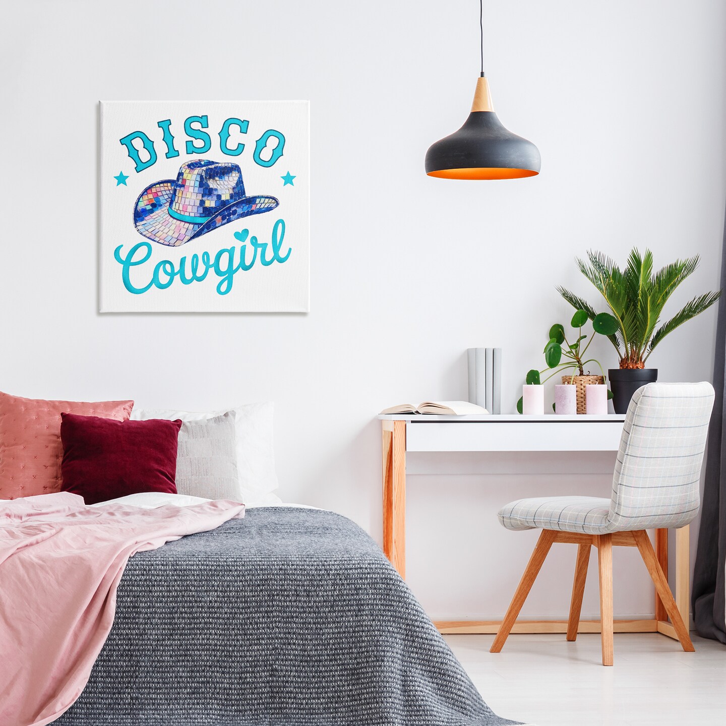 Stupell Industries Turquoise Disco Cowgirl Canvas Design by Amanda Greenwood