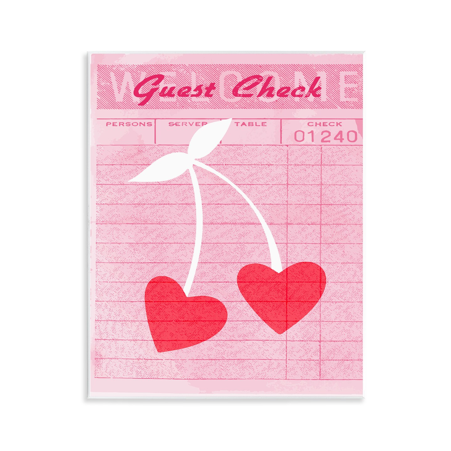 Stupell Industries Cherries on Guest Check Wall Plaque Design by Lil&#x27; Rue