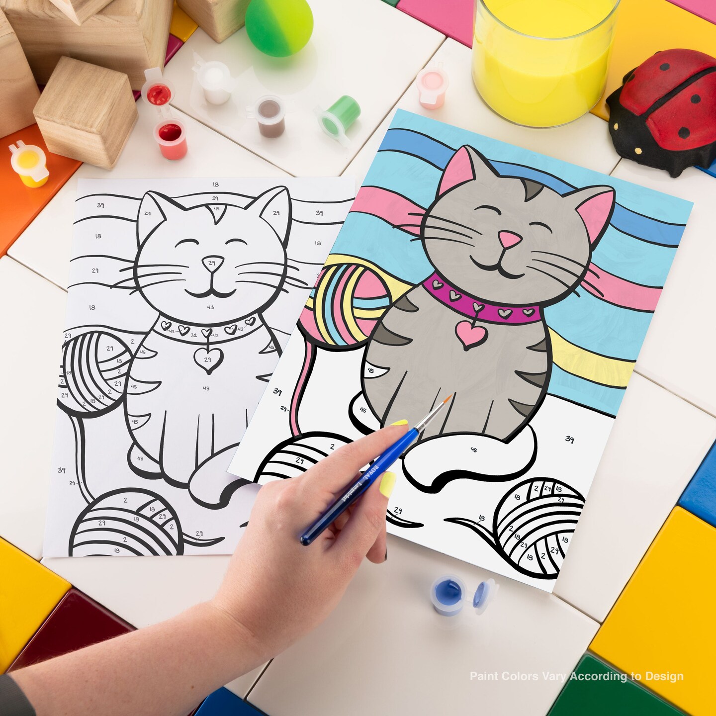 MFP18 | Painting by numbers&#x2122; Children&#x27;s 10pc 8.75&#x22; x 11.75&#x22; Kitten Painting Project