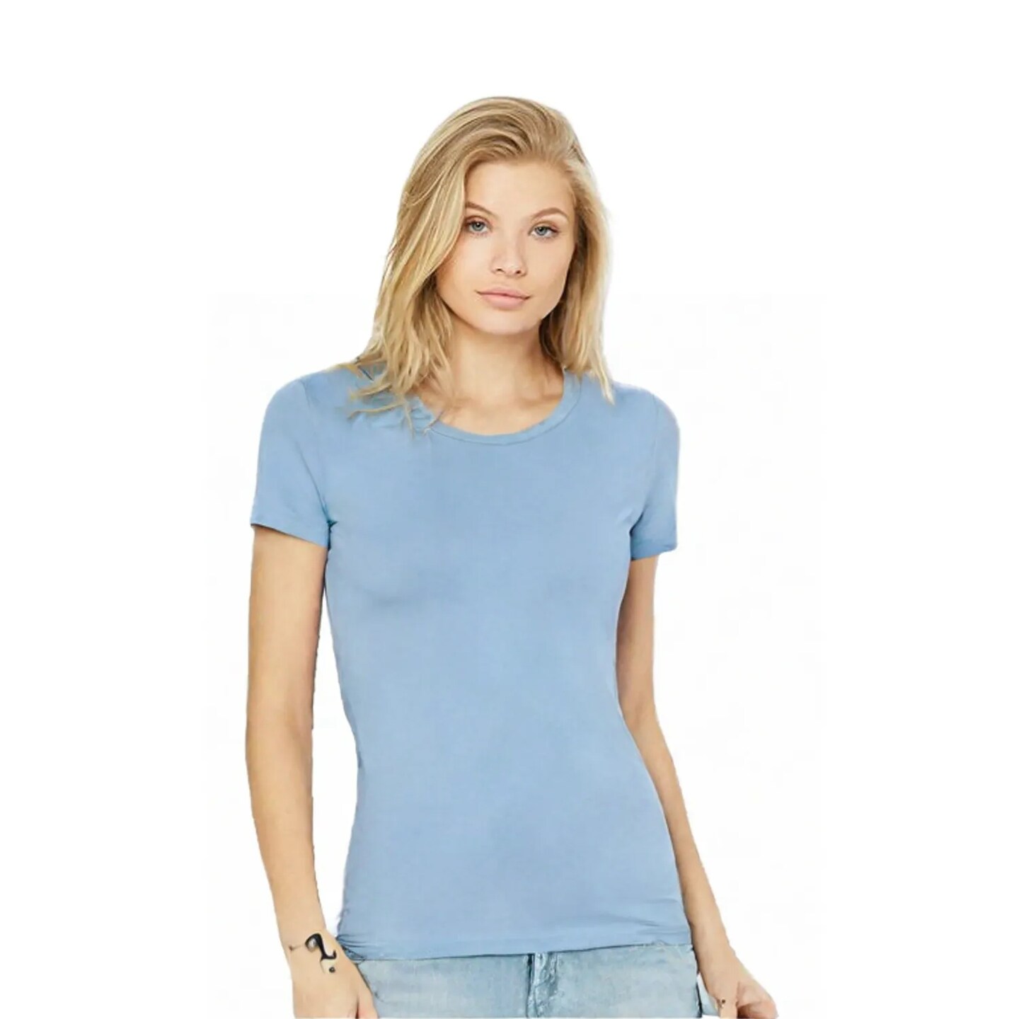 BELLA + CANVAS Women’s Slim Fit Crewneck Short Sleeve Tee – Cotton Top for Everyday Wear
