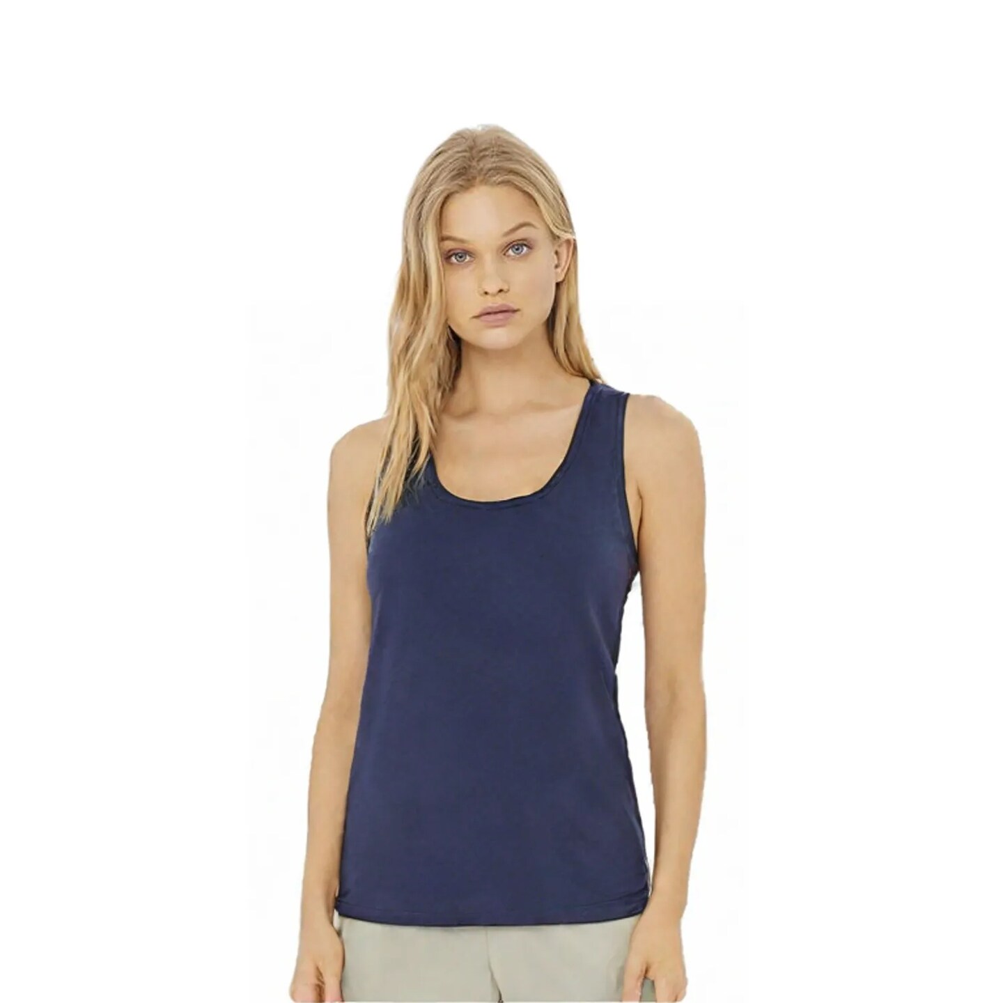 BELLA + CANVAS Women’s Jersey Racerback Tank Top for Activewear Style & Custom Print Casual Tank