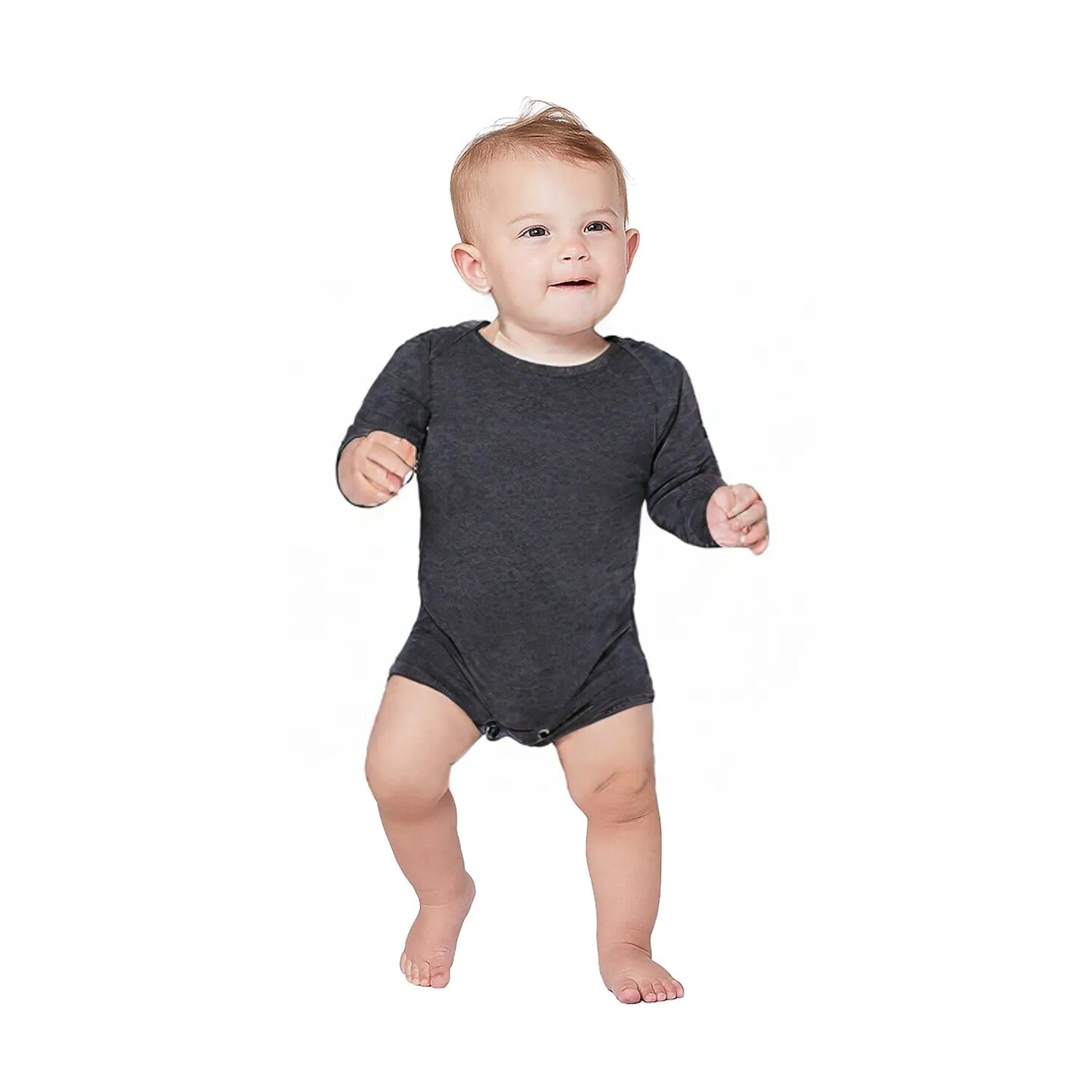 BELLA + CANVAS Infant Triblend Short Sleeve Bodysuit One Piece for Everyday Wear & Custom Print Infant Outfit