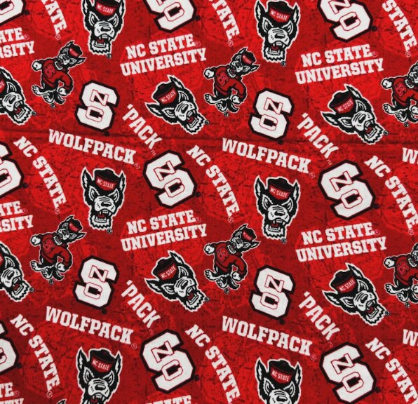 Licensed NCAA North Carolina State University Tone on Tone Cotton NCS1178 Fabric by the Yard