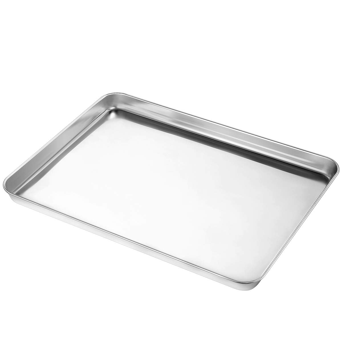 Baking Sheet Set of 3, Stainless Steel Cookie Sheet Cooking Sheet Pan for Baking & Roasting, 9/12/16 Inch, Non Toxic & Heavy Duty & Easy Clean