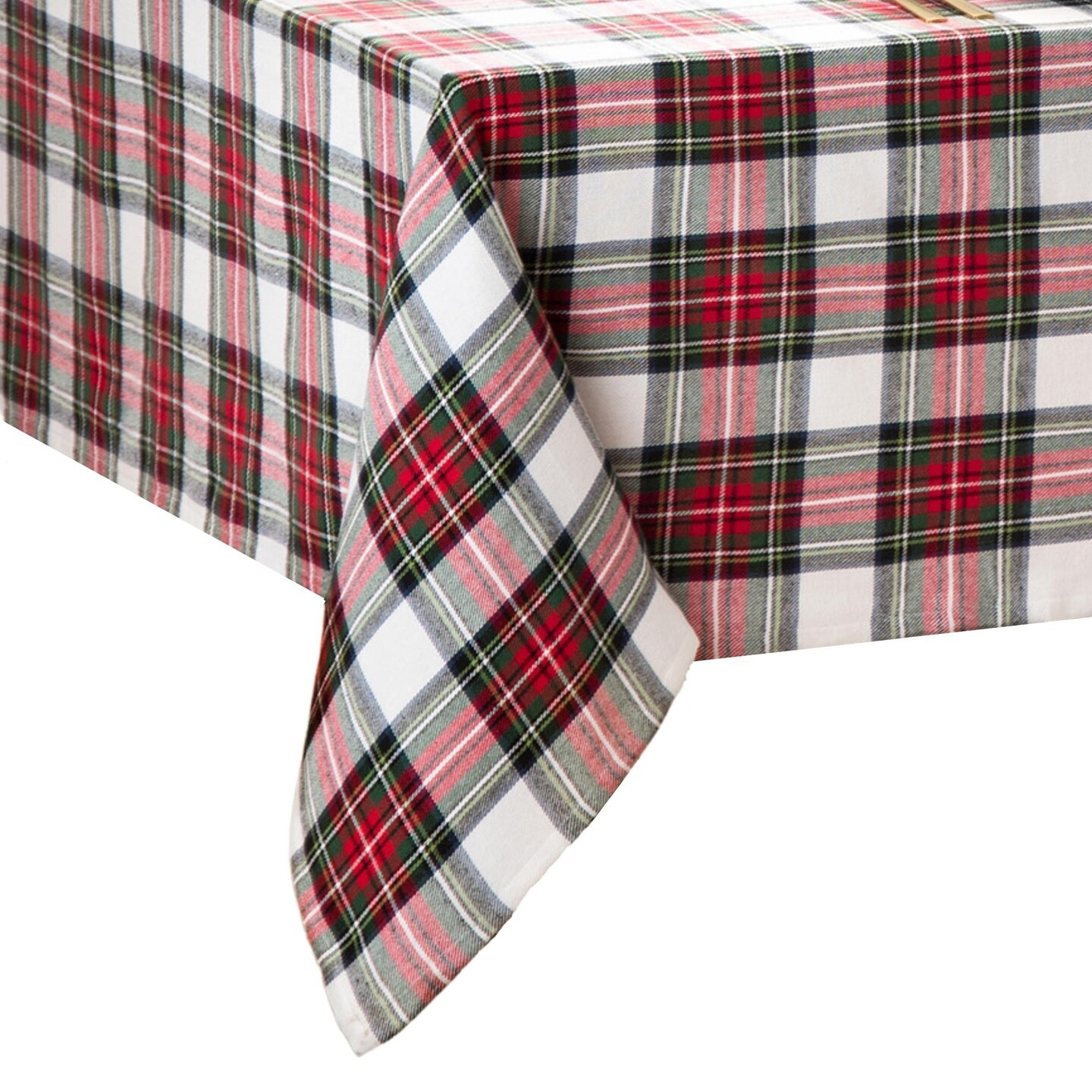 Threadmade Home Christmas Classic Holiday Plaid Tablecloth, Multicolor - 52"W x 70"L