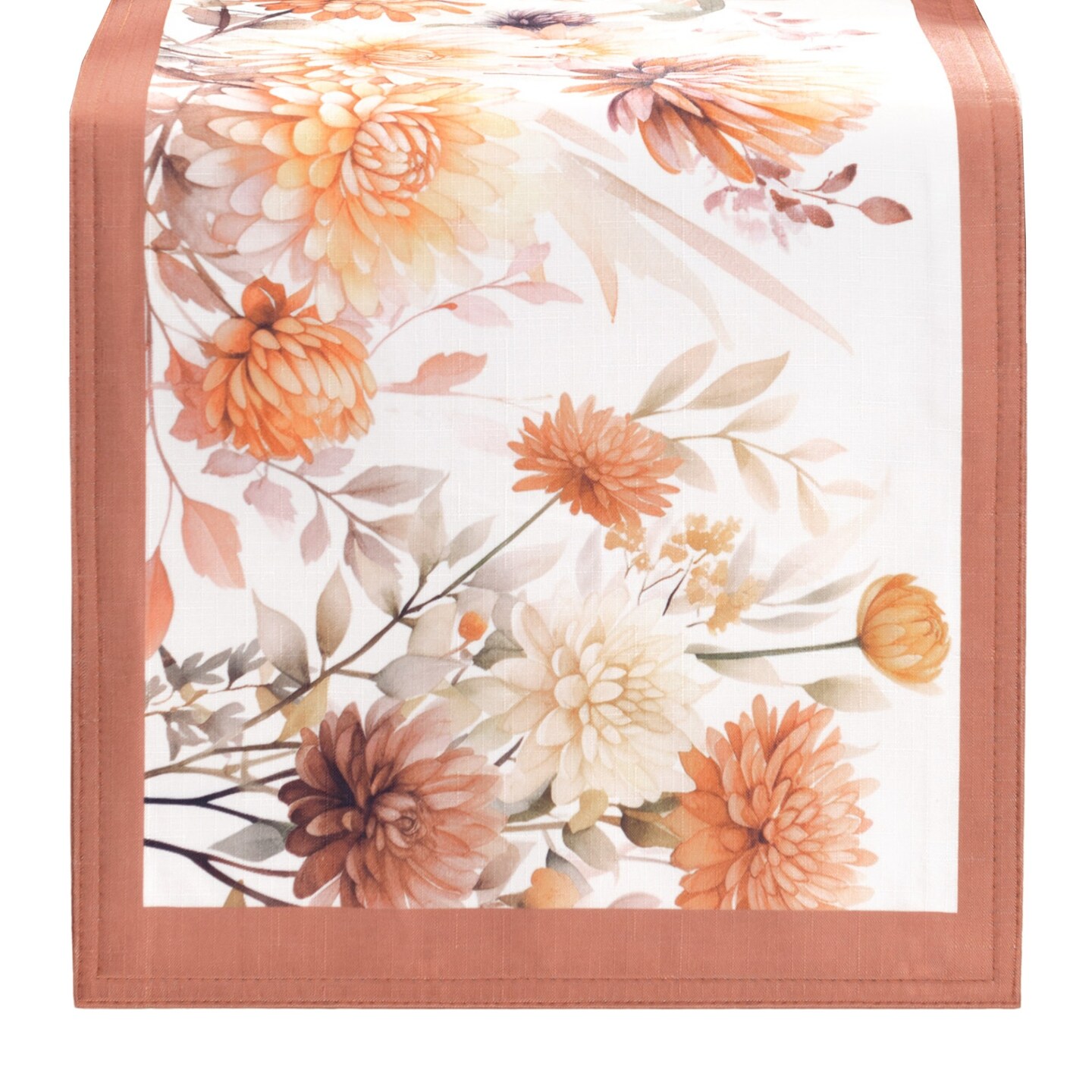 Threadmade Home Autumn Blooms Table Runner, Multicolor - 13"W x 70"L