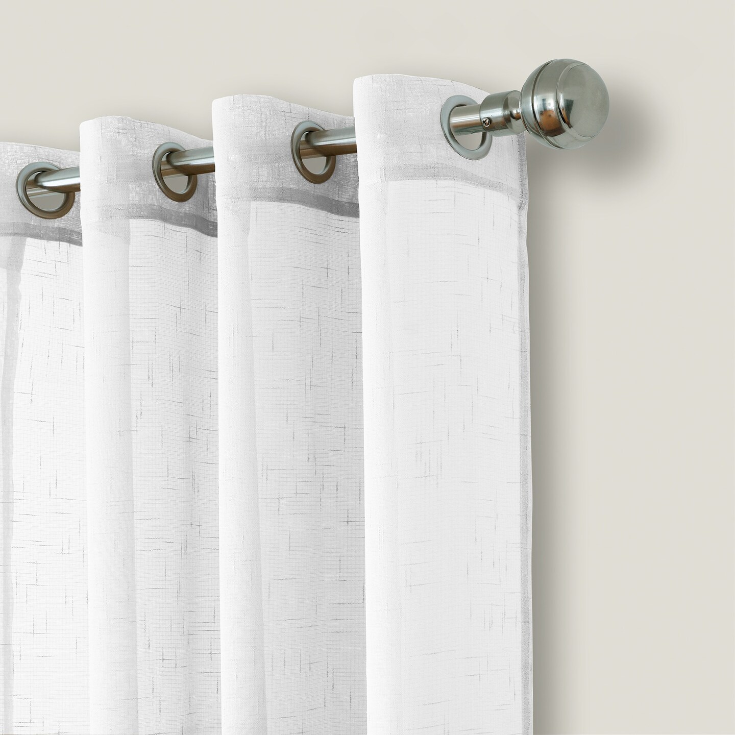 Threadmade Home Carmen Sheer Extra Wide Indoor/Outdoor Sheer Window Curtain, White - 114"W x 84"L