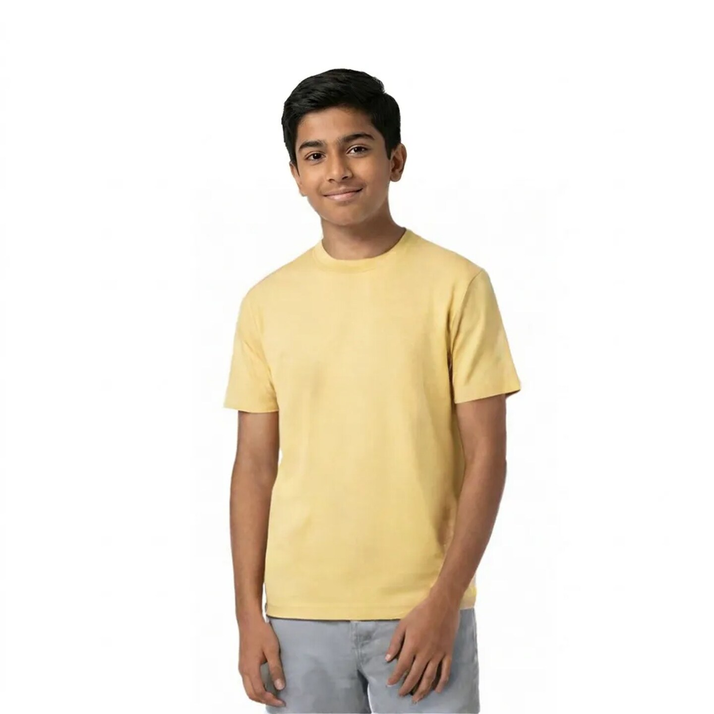 Hanes Essential-T Youth Crewneck Short Sleeve T-Shirt for School, Casual & Team Wear