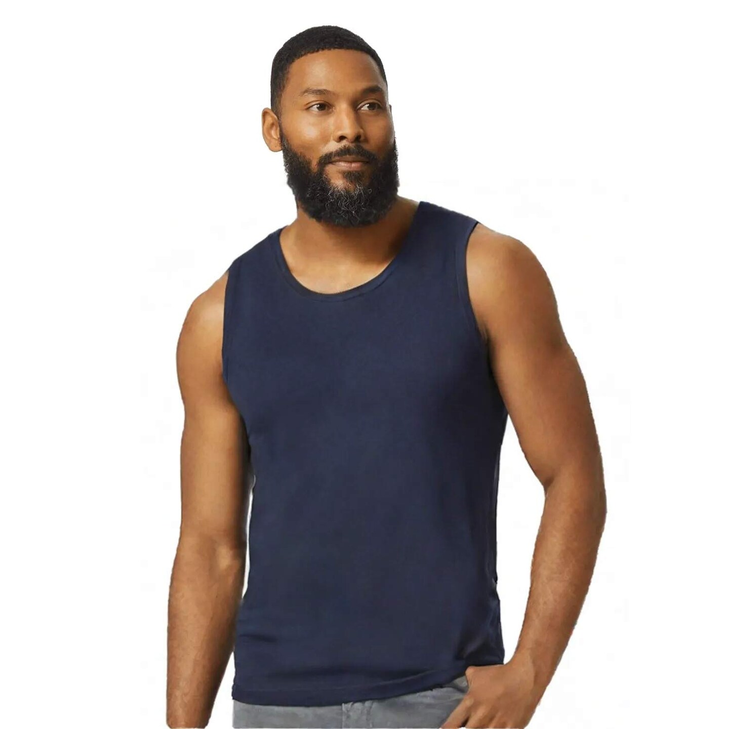Gildan Heavy Cotton Unisex Crew Neck Tank Top for Ready Print & Casual Cotton Sleeveless Shirt