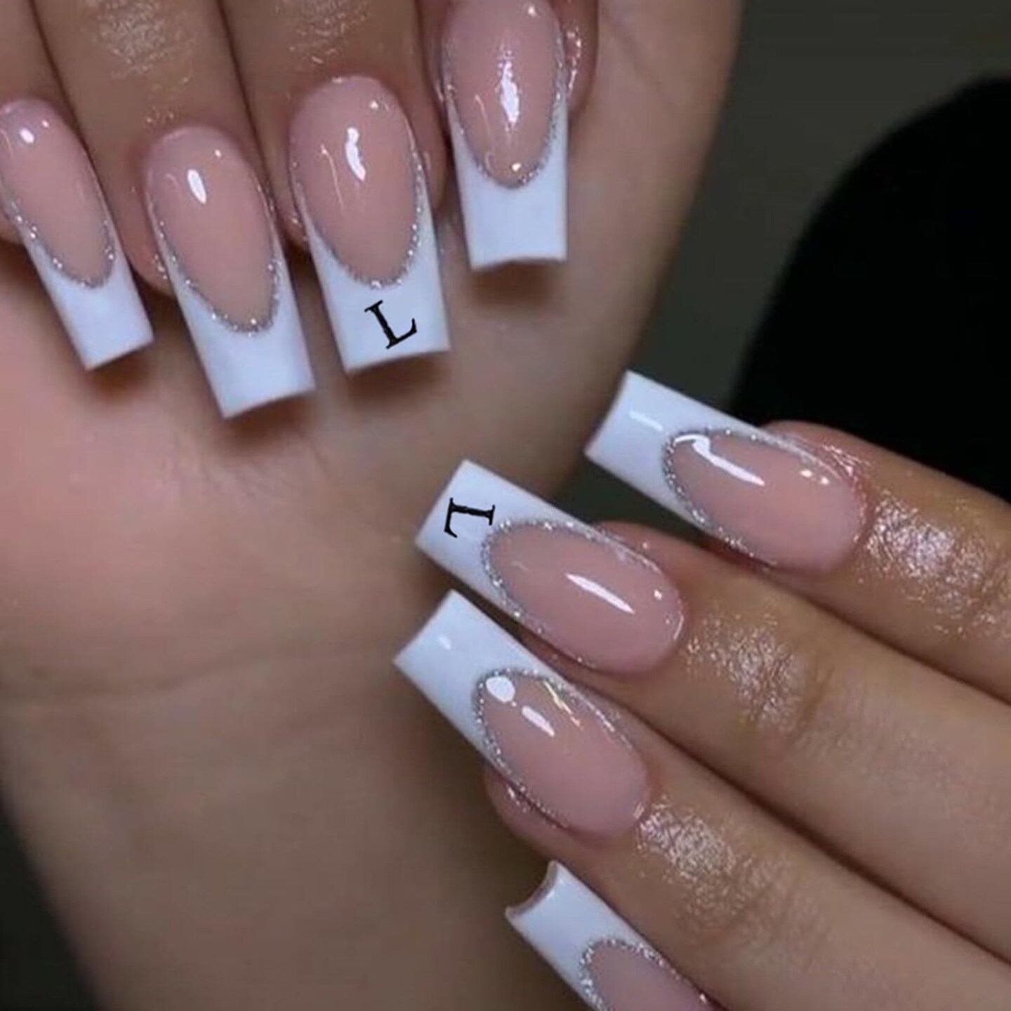 Letters Nail Art Stickers English Alphabet Nail Decals (Gold, Silver)