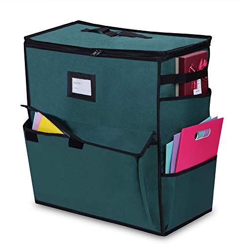 Unique Holiday Storage Organizer for Gift Bag and Wrapping Accessories (Green)