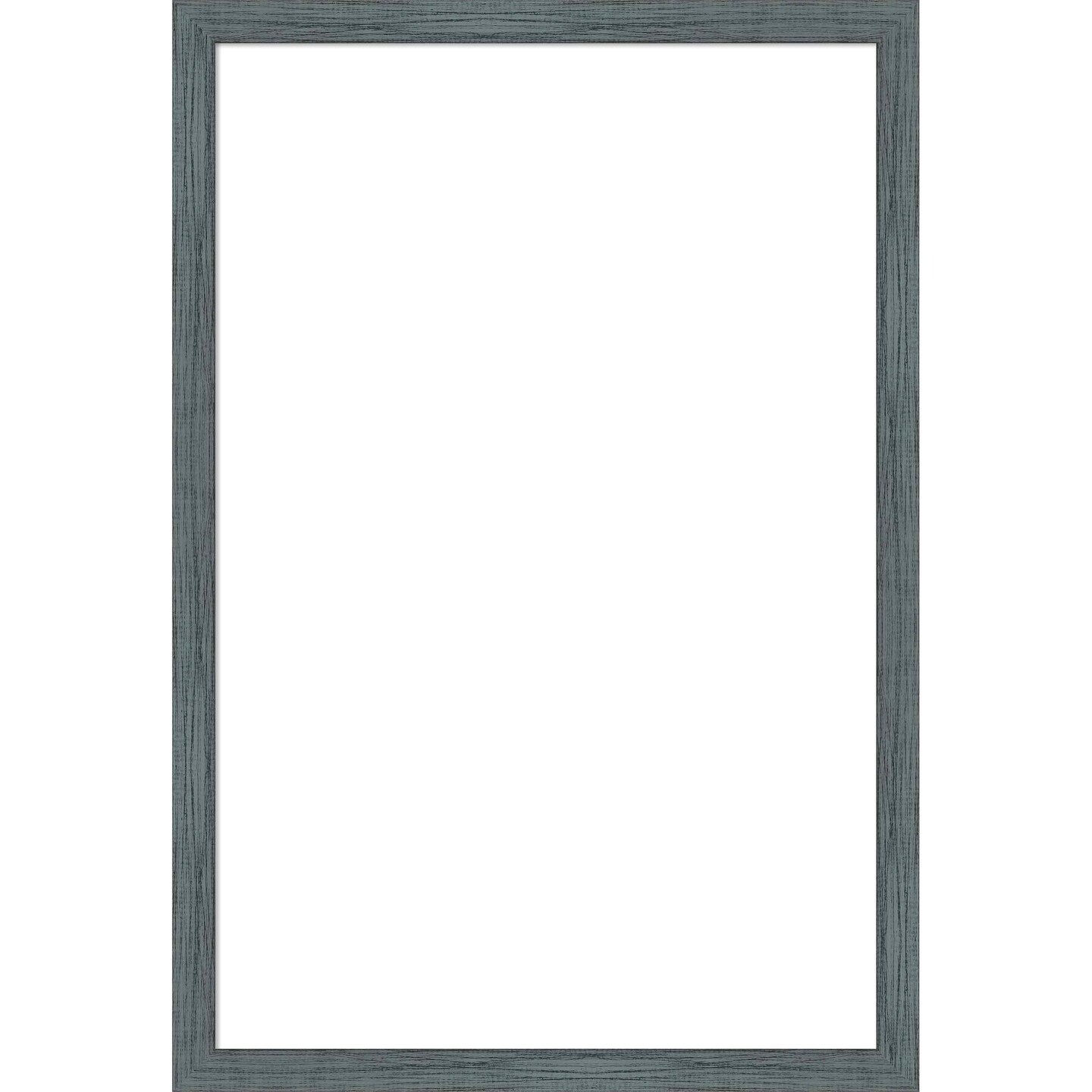Dixie Blue Grey Rustic Narrow Framed Dry Erase Magnetic Board