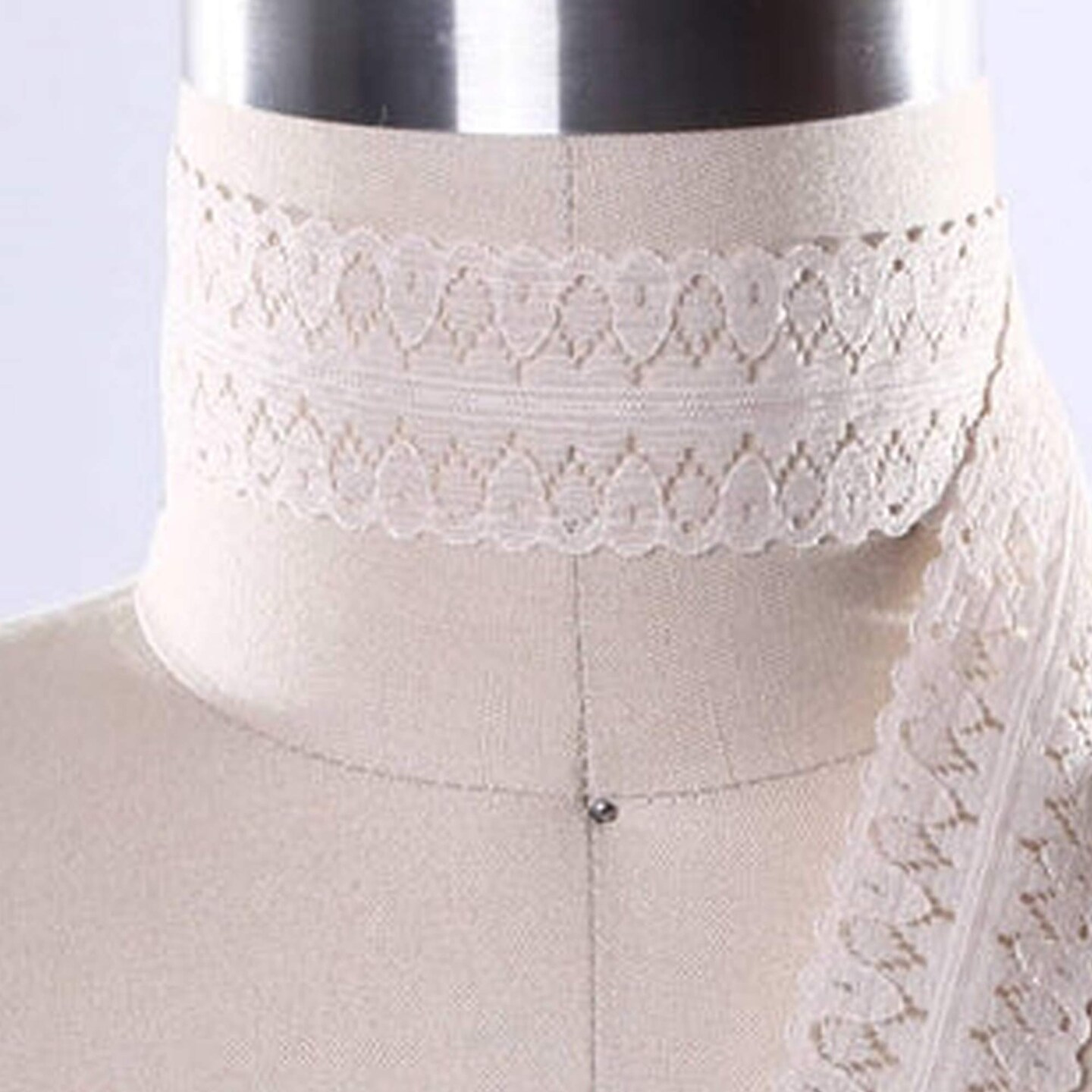 2 Yards Nude Cotton Cluny Eyelet Ribbon Lace Trim for Sewing & Crafts