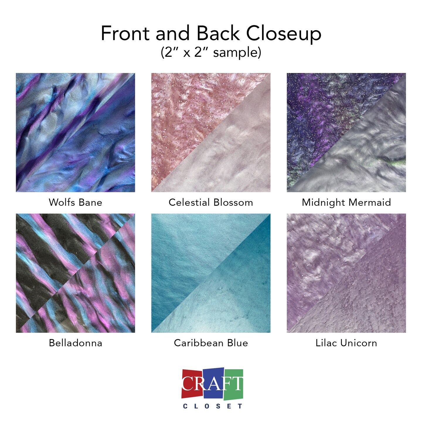 ColorWave Acrylic Variety Pack, Glowforge Ready, 6 Sheets, 1/8th", 12"x19", Cast Acrylic, Craft Closet Brand