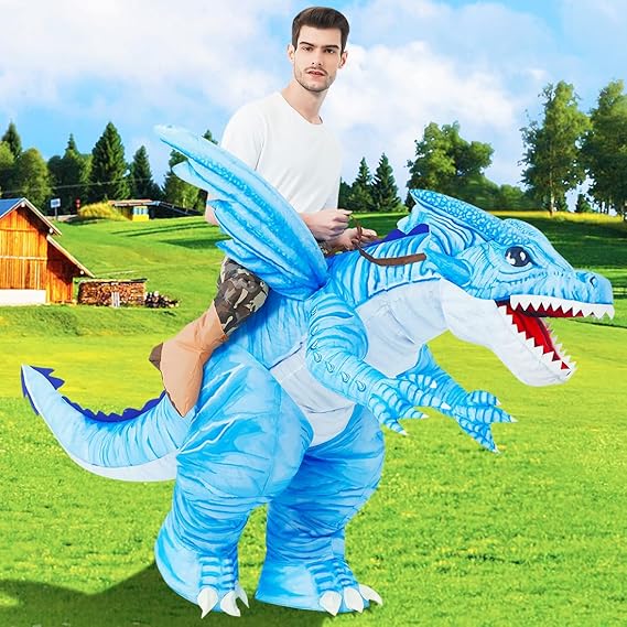 GOOSH Inflatable Dinosaur Halloween Party Cosplay Costumes for Kids and Adults