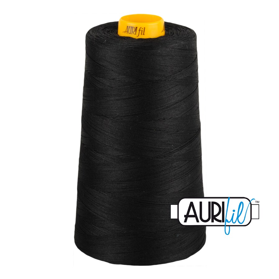 Black (2692) | Forty3 (40wt, 3ply) Cone (3000M / 3280Y) | Aurifil Thread