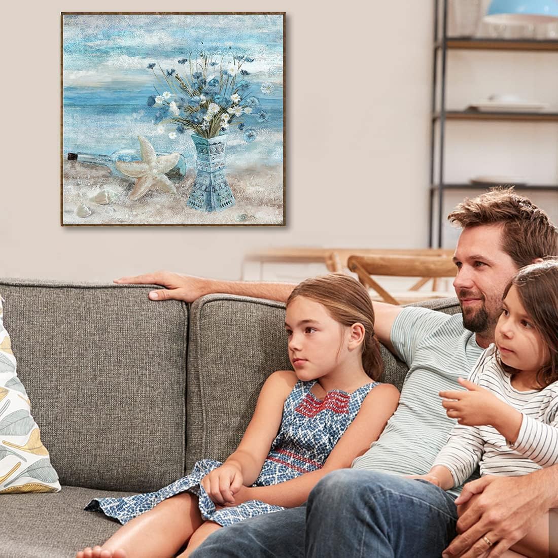 4 Pack Beach Diamond Art Kits for Adults Beginners,Full Round Drill DIY Diamond Painting Kits