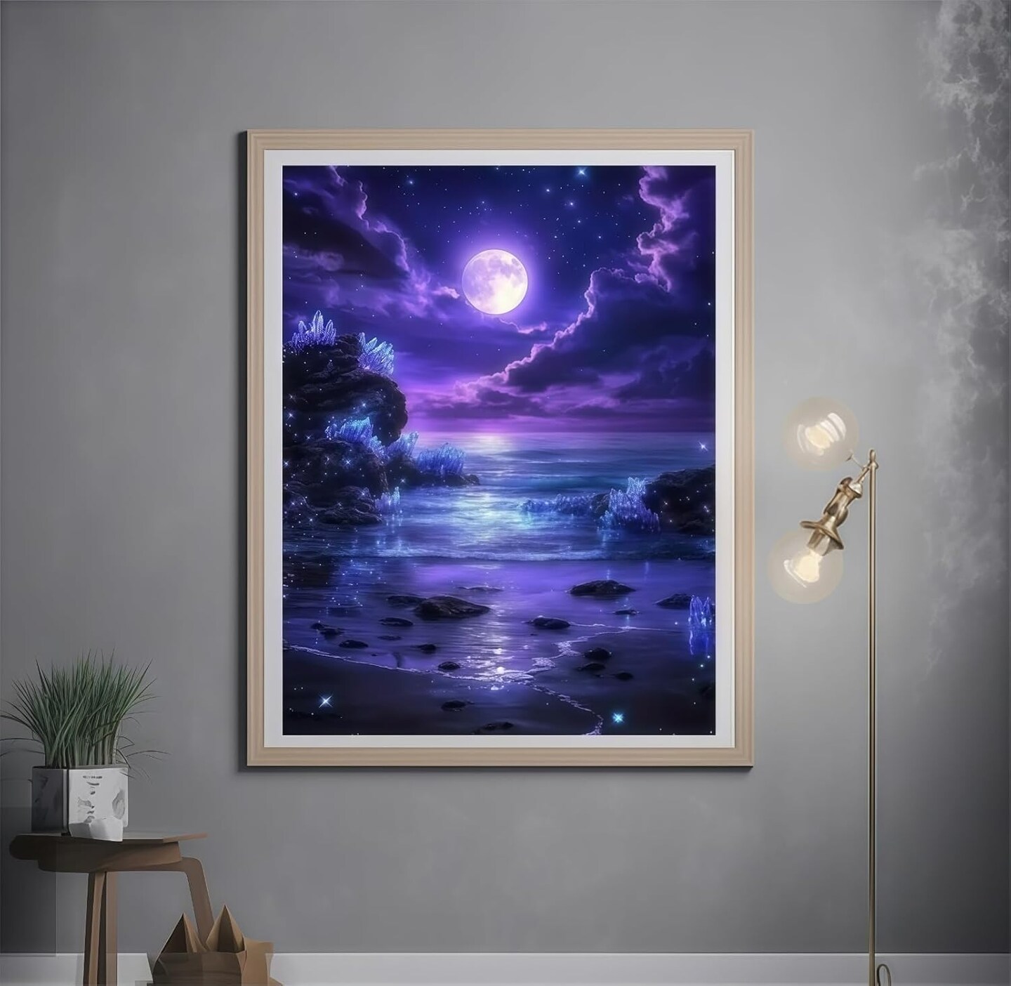 Beach Moon 5D Diamond Painting Kits for Adults Beginner