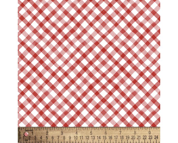 Gingham Criss Cross Cotton Fabric | By the Yard | Sewing and Crafting | 44 inches wide