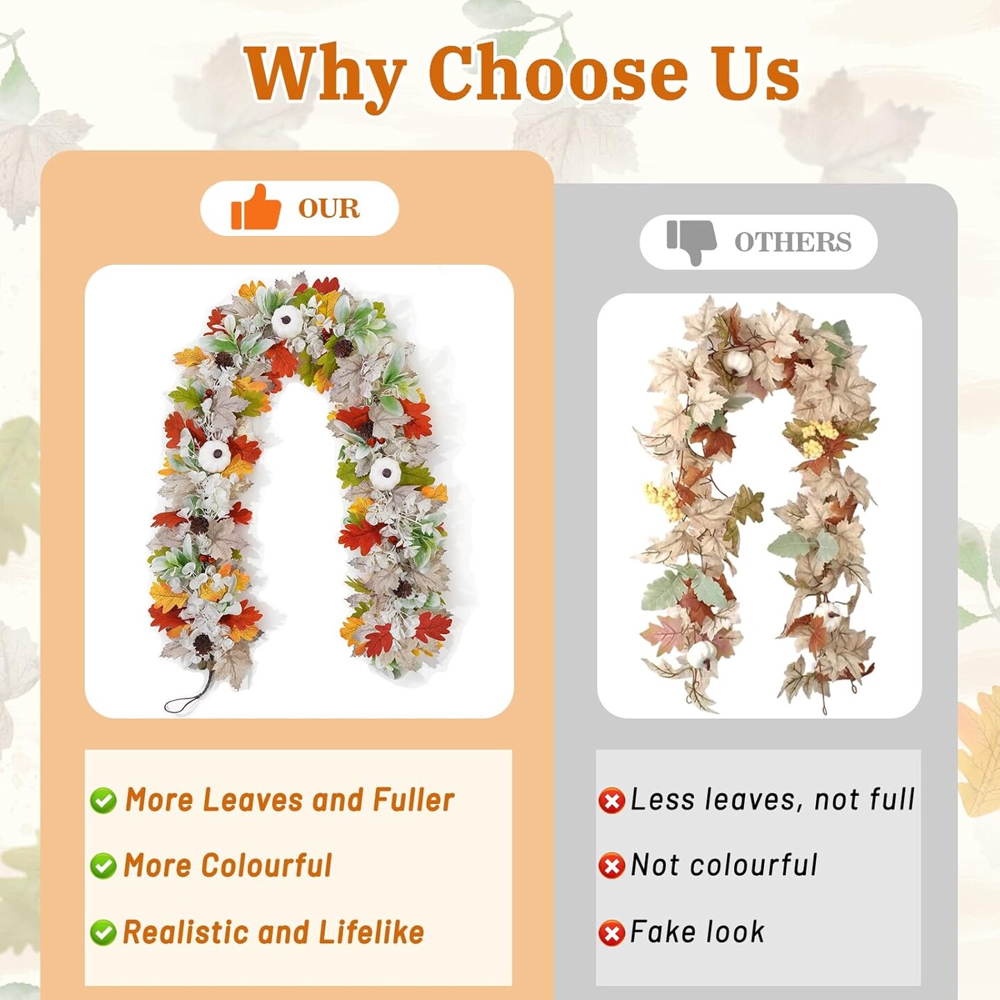 White Fall Garland - 5.9Ft