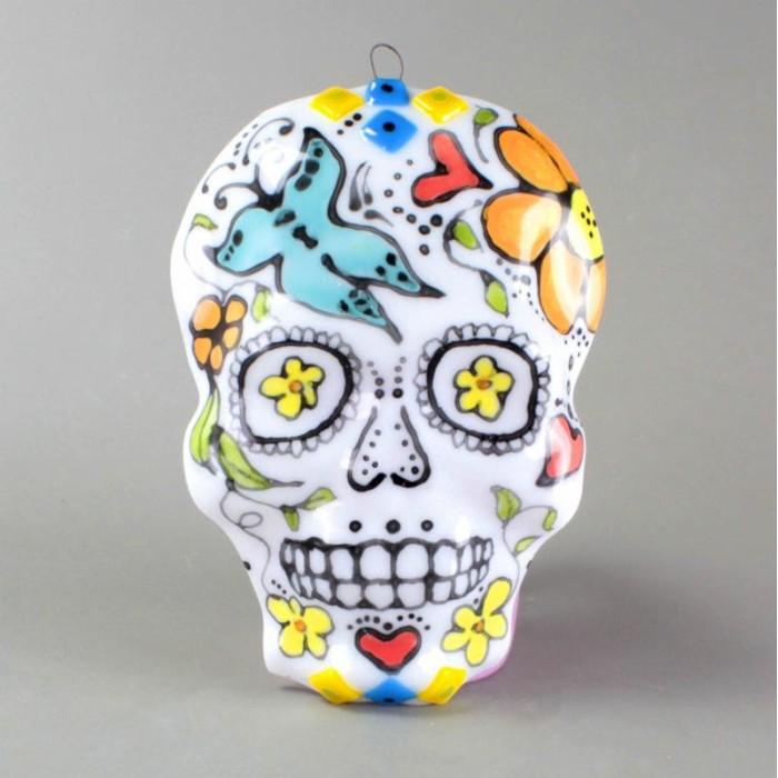 8.25"X 5.5"-Deep 1.5" Sugar Skull Mask Drape Mold Glass Fusing