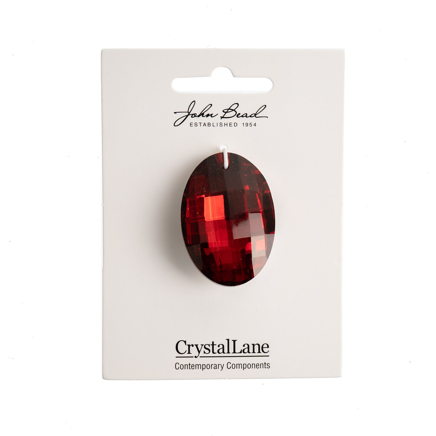 Crystal Lane DIY 27x37mm Oval Faceted Crystal Glass Pendants, 1pc