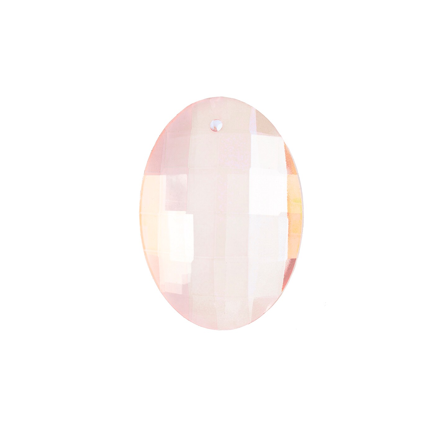 Crystal Lane DIY 27x37mm Oval Faceted Crystal Glass Pendants, 1pc
