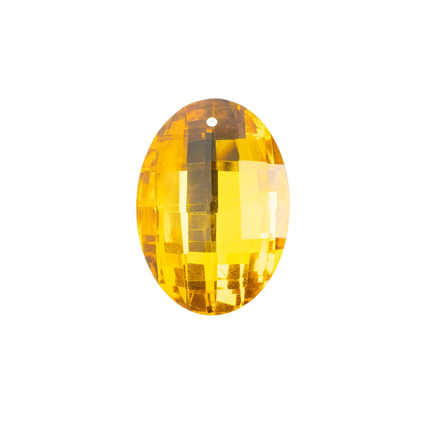 Crystal Lane DIY 27x37mm Oval Faceted Crystal Glass Pendants, 1pc