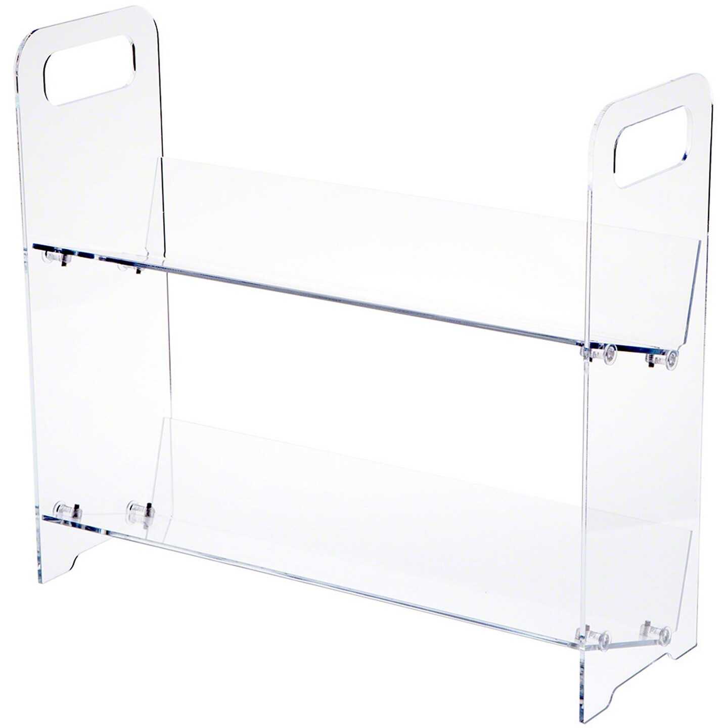 Plymor Clear Acrylic 2-Shelf CD/DVD Display Shelving