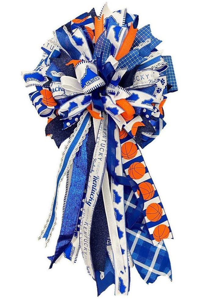 2.5&#x22; Satin Paw Print Ribbon: Blue &#x26; White (10 Yards)