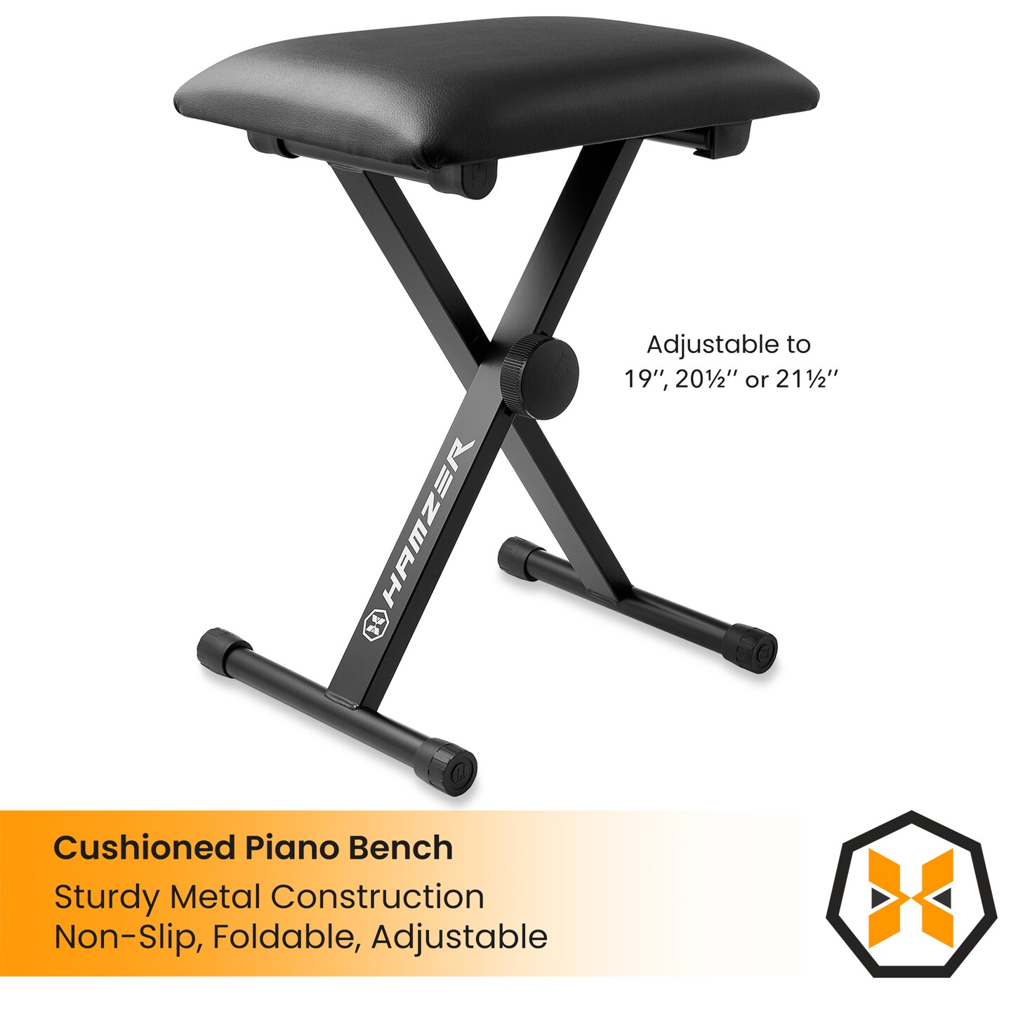 Hamzer 61 Key Digital Keyboard Piano for Beginners, Electronic Piano Keyboard Kit with Stand, Stool, Headphones, Microphone, Keynote Stickers