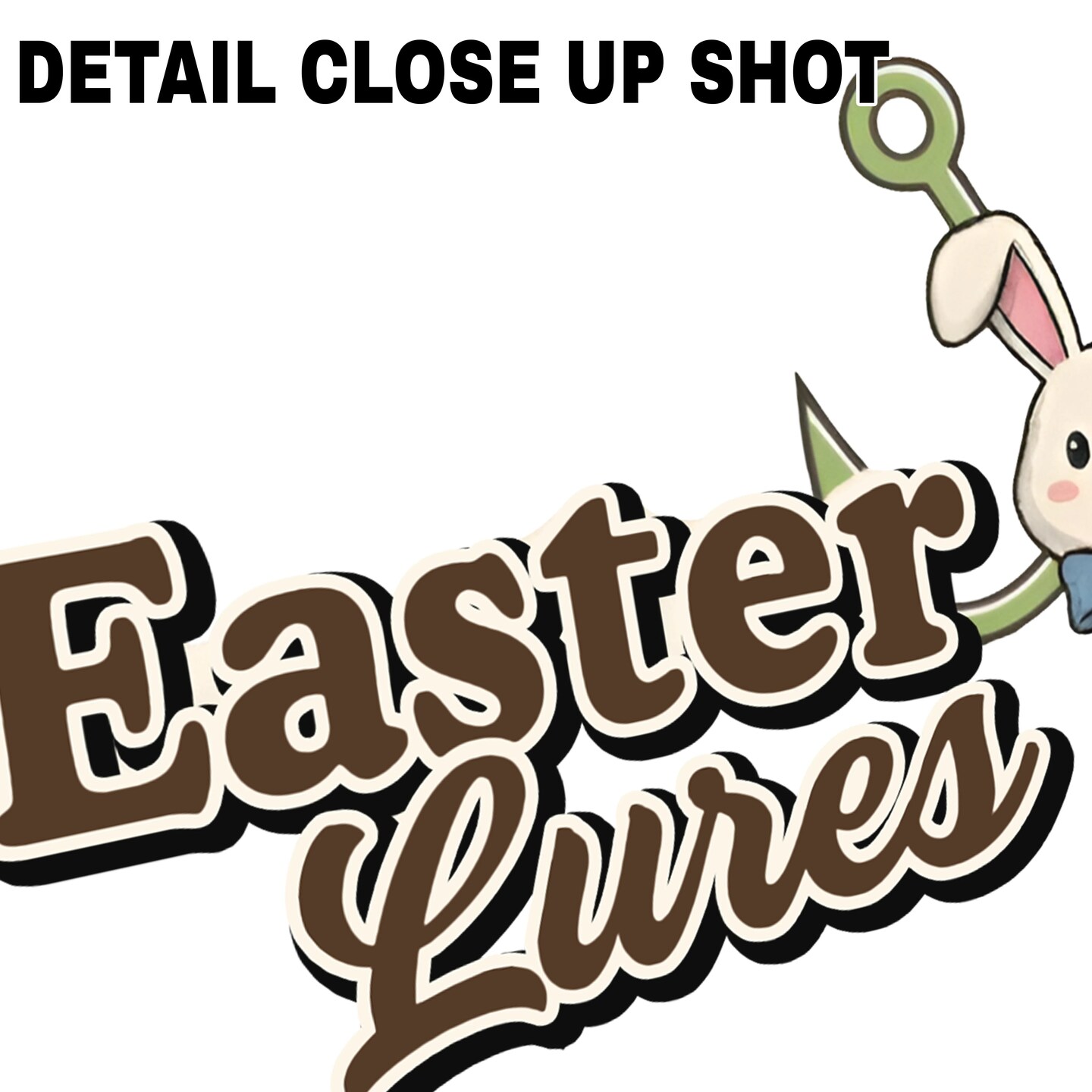 Easter DTF Transfer - Easter Lures Cute Bunny Fishing Hook Ready to Press