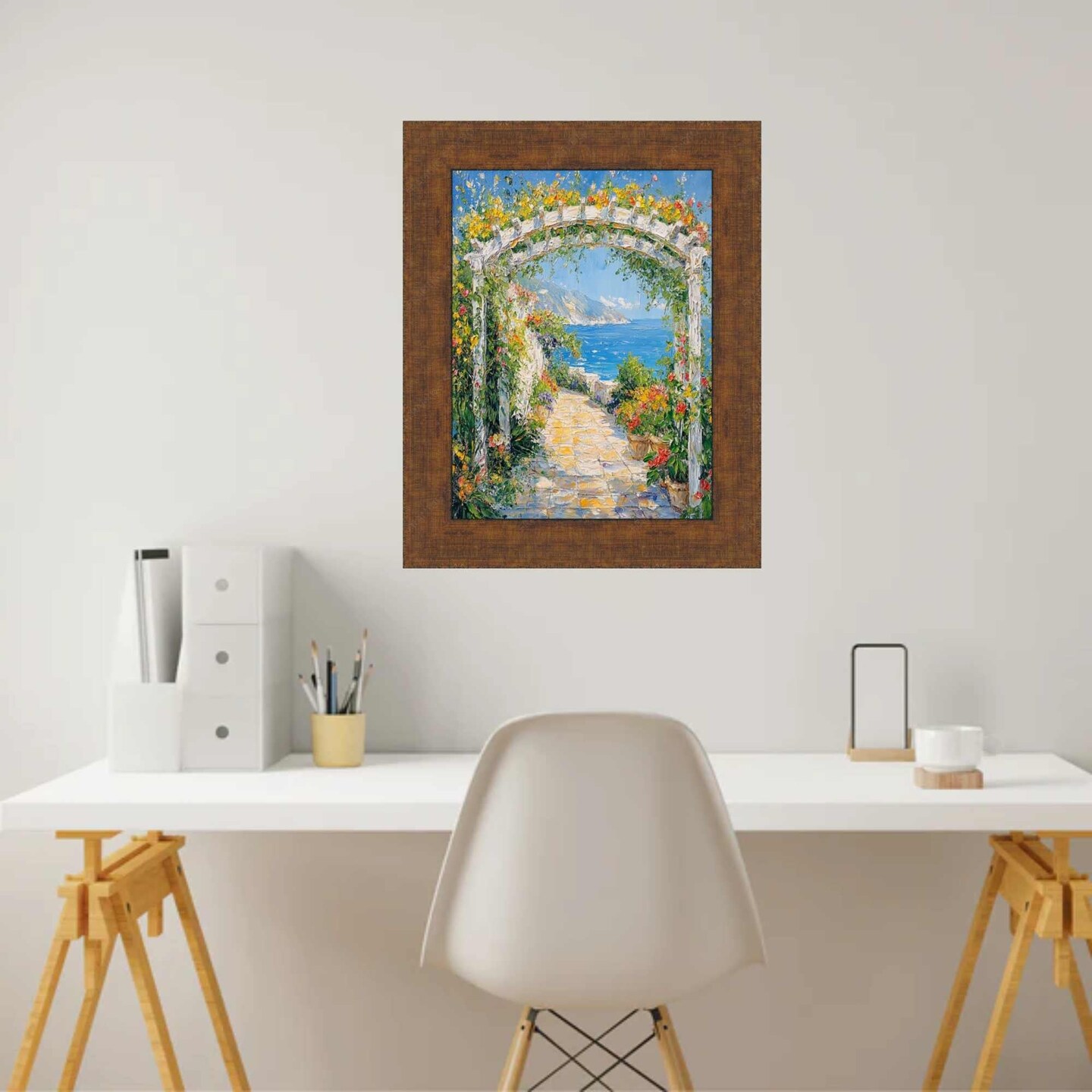 Wide Antique Gold Bronze Flat Picture Frame 24x36 frame