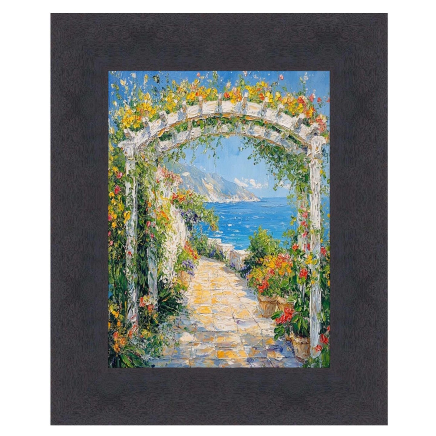 Contemporary Cappuccino Cafe Wood Picture Frame 11x16 frame