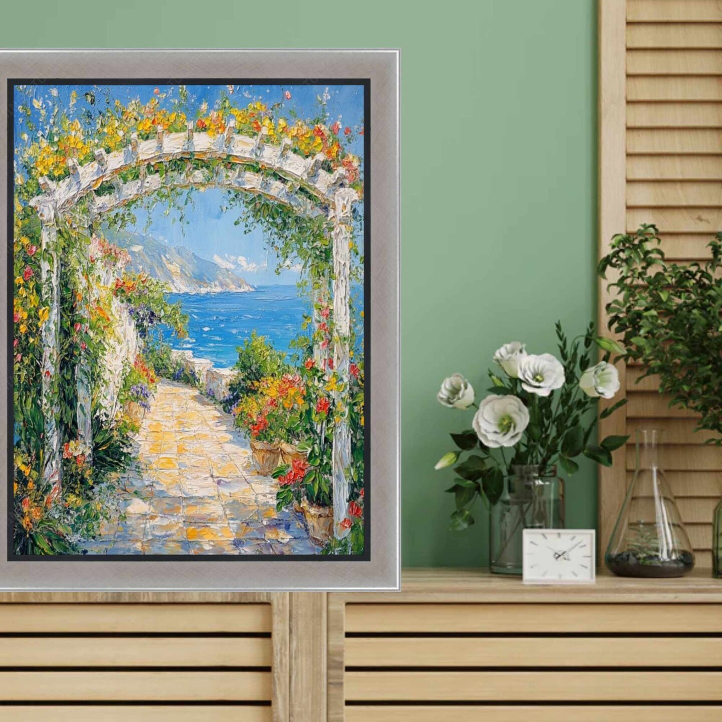Contemporary Silver With Black Picture Frame 20x24 frame