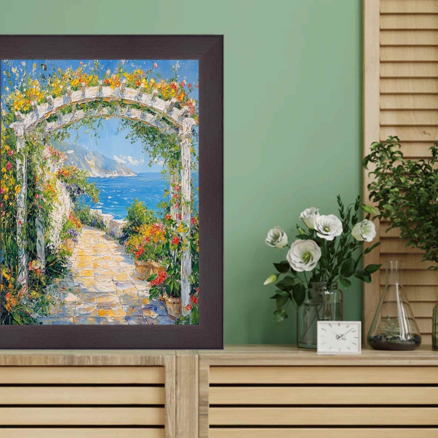 Flat Coffee Bean Wood Grain Picture Frame 11x16 frame