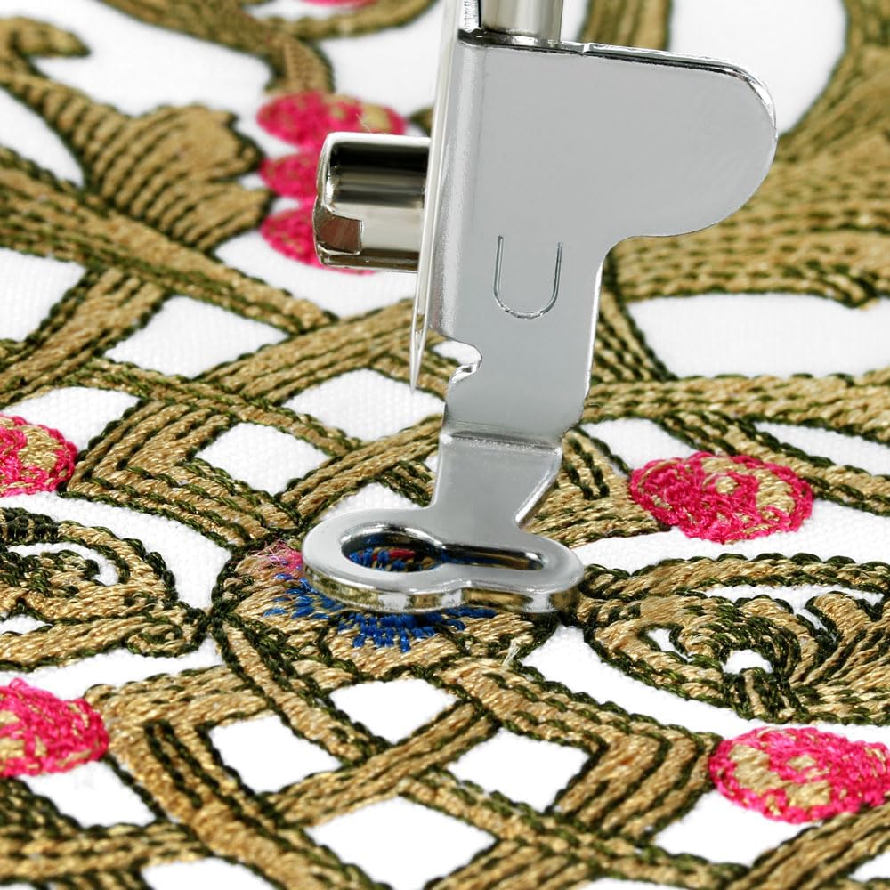 Brother NQ1700E Embroidery Machine, 6" x 10" Field Size, Cuts Jump Stitches, Wireless, Includes BES Lettering Software + Brother SA438 4" x 4" Hoop + 24 Spools of Jewel Thread + Embroidery Magic Video