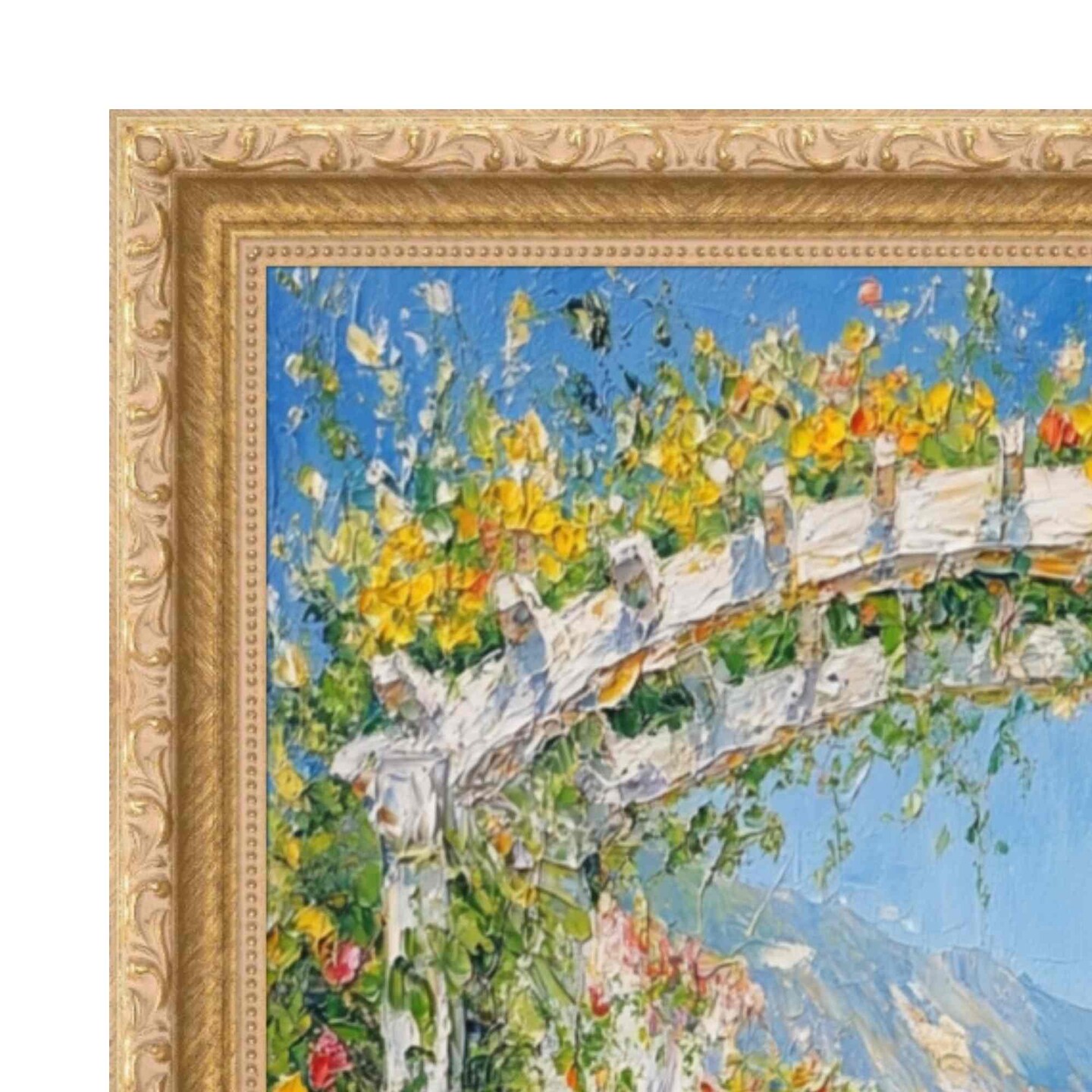 Italian Bright Gold Beaded Picture Frame 40x40 frame