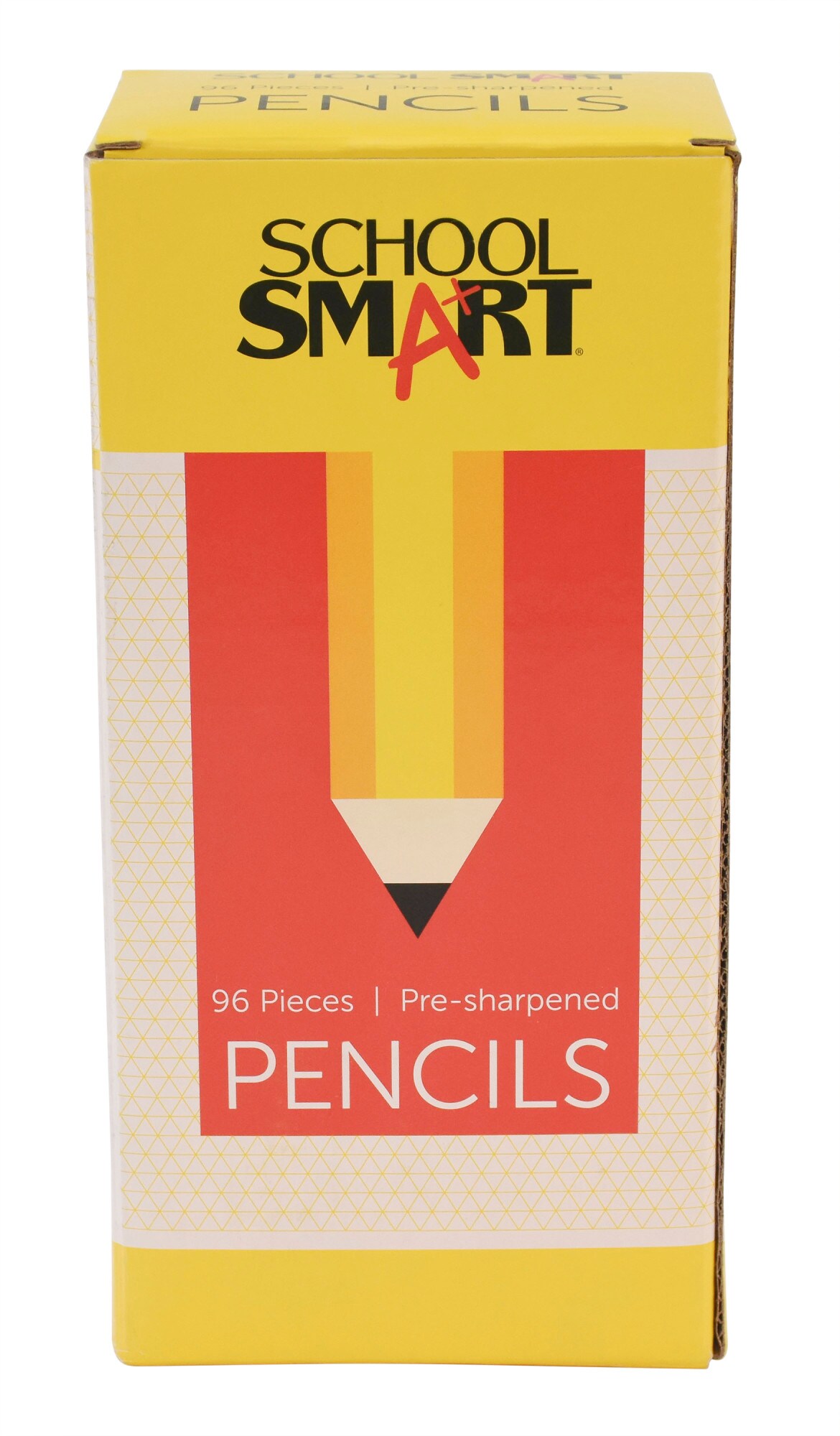 School Smart No 2 Pencils, Pre-Sharpened, Hexagonal with Latex-Free Erasers, Pack of 96